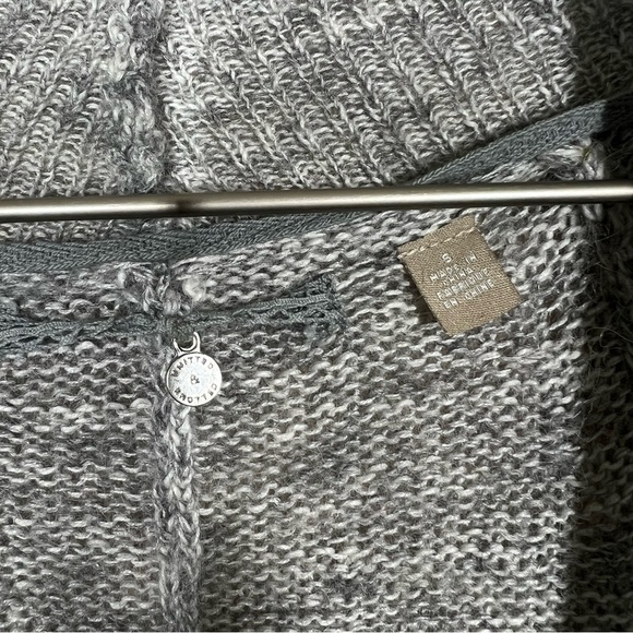 Anthropologie Knitted & Knotted Celia Oversized Wrap Cardigan Sweater Small Gray - Picture 6 of 9